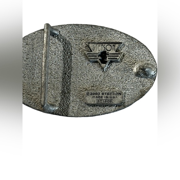 COPY - VINTAGE 2003 METAL STETSON BUCKLE MADE IN USA - Picture 4 of 10